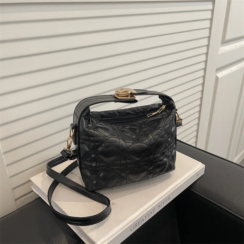 حقيبة Luxe Niche ذات المقبض العلوي، محفظة كروس أنيقة، حقيبة نسائية بسيطة من اليوم إلى الليل، حقيبة حبال مزخرفة، كتف متعدد الاستخدامات #1