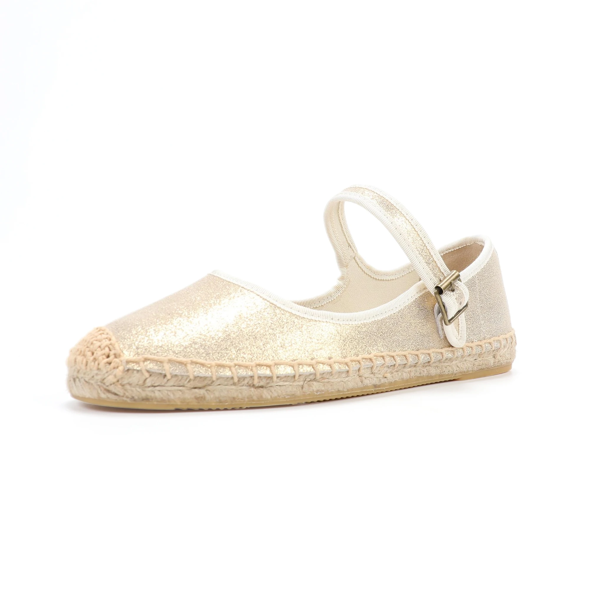 Stylish Mary Jane Espadrilles Women's Flat Shoes with Breathable Canvas Upper Ladies Loafers