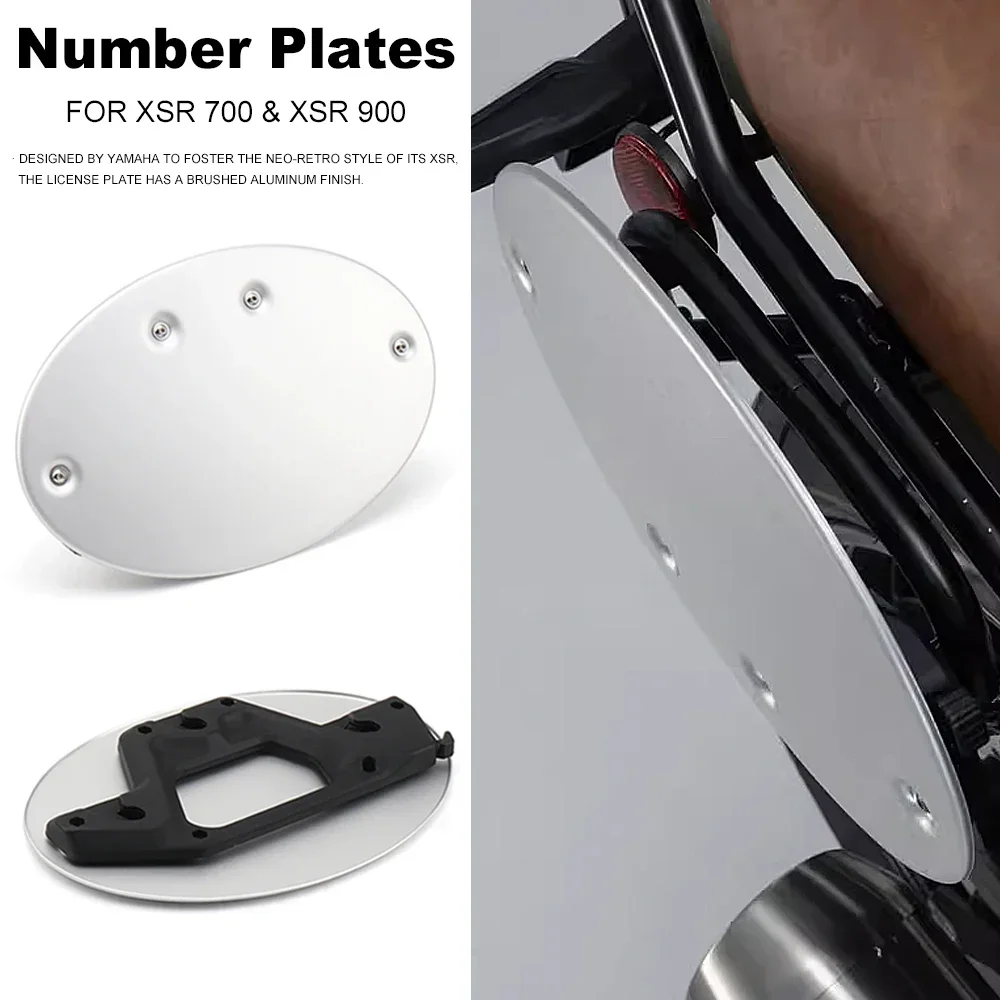 New Motorcycle Accessorie Silver Infill Side Panel Cover Number Plate For Yamaha XSR 900 XSR900 2022 2023 XSR 700 XSR700 2021 -