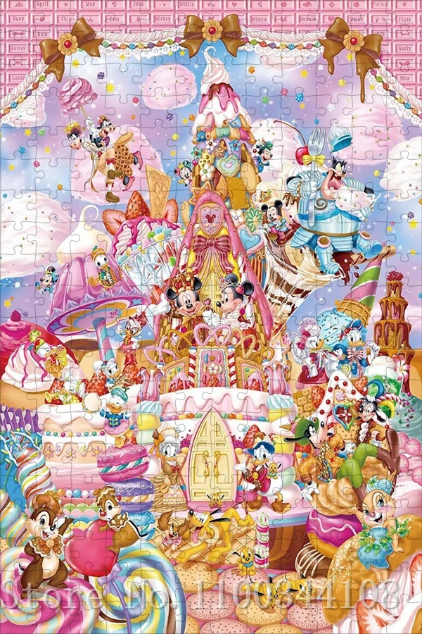 Disney Anniversary Celebration Jigsaw Puzzles Classical Mickey Minnie Donald Duck Wooden Puzzles for Adults Stress Relief Toys