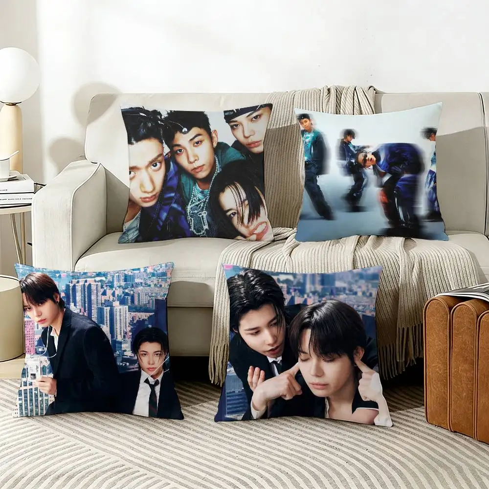 

4SHO NEW KPOP boy band LNGSHOT Pillow Case Living Room Sofa Cushion Cover Suitable For Home Bedroom Room Decoration
