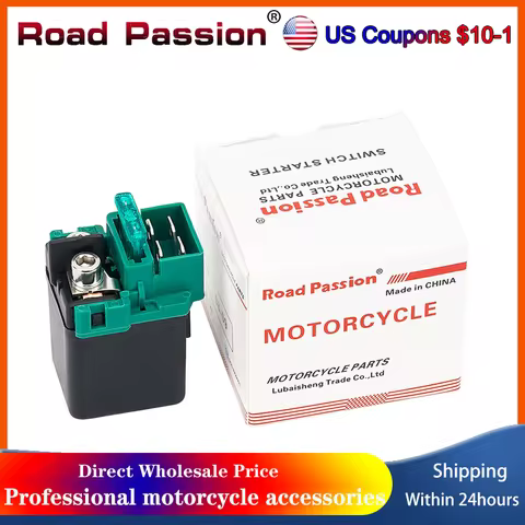 Road Passion Motorcycle Starter Relay For HONDA CBF500 CBF600 CBR125RR CB600 CB1000 X4 CB1300 CB750SC CB900 F2 Hornet Moto Parts