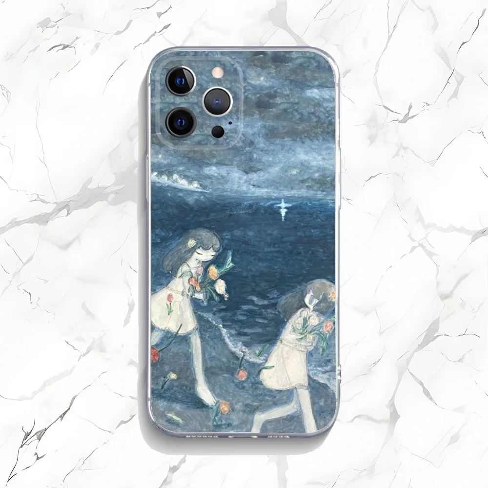 Aya Takano paintings Phone Case For iPhone 16,15,14,13,12,11 Plus,Pro,Max,XR,XS,X,7,8 Plus,SE,Mini Transparent Silicone Soft