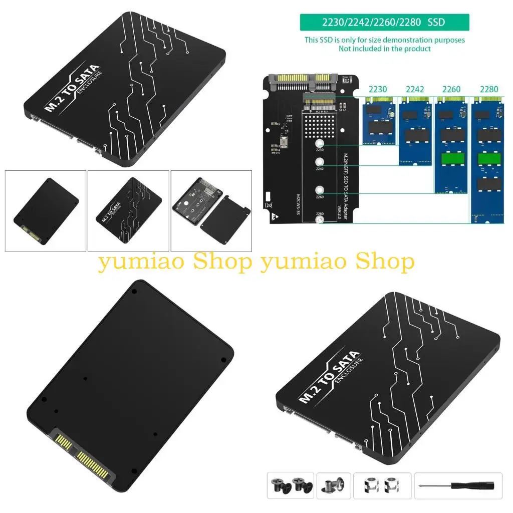 

587B NGFFs SSDs to 2.5" SATAs SSDs Drive, Key NGFFs SSDs to 2.5" SATA3.0 Adapters
