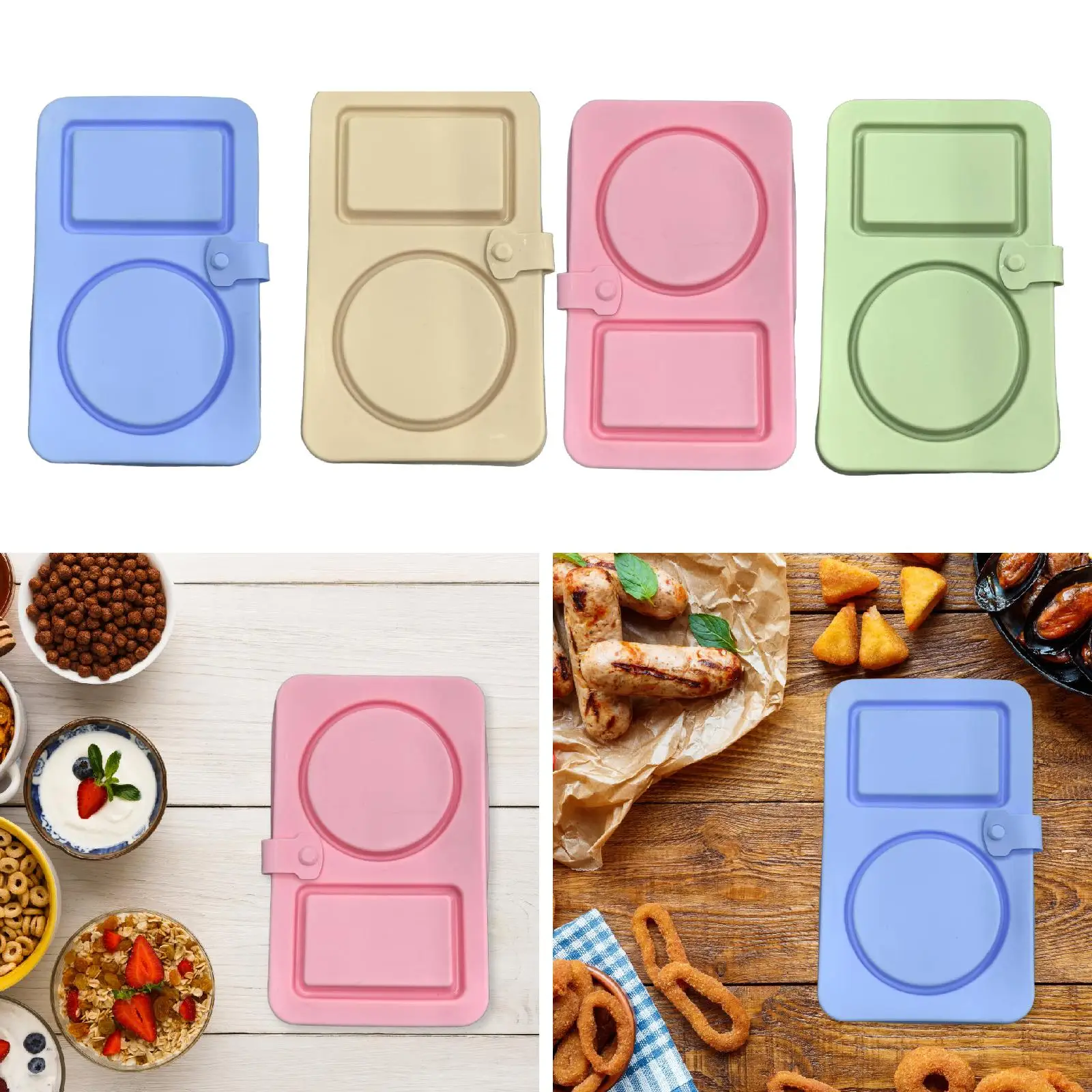 

Silicone Snack Container Adults Compact Snack Box for Kitchen Salad Outdoor