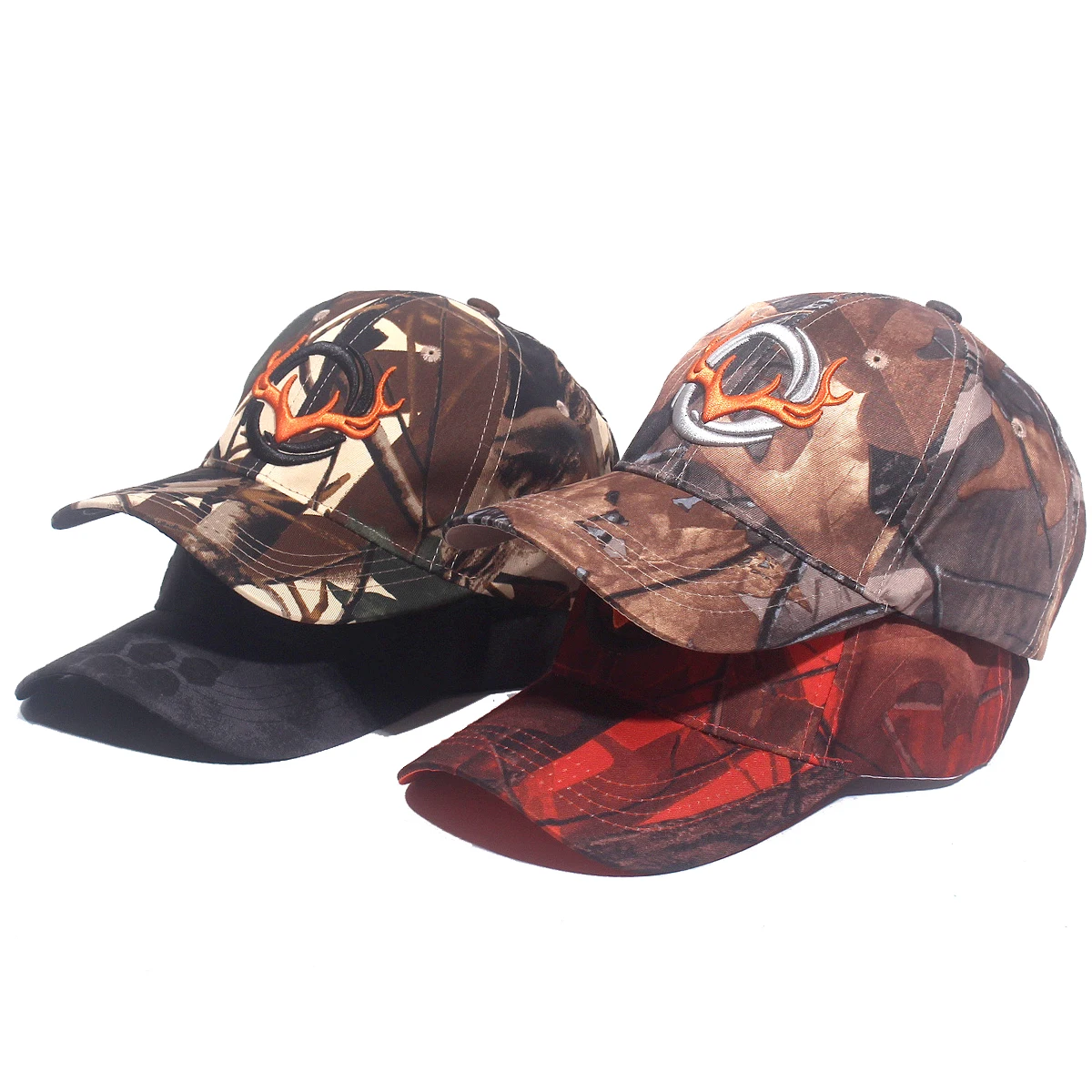 New Camo Baseball Cap Fishing Caps Men Outdoor Hunting Camouflage Jungle Hat 3D Elk Deer Head Hiking Casquette Hats