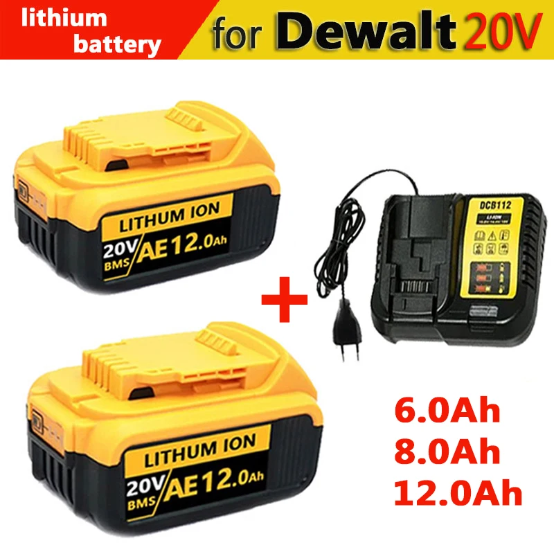 

12000mAh DCB200 20V Battery Compatible with dewalt power Tools 18V 12Ah rechargeable electric tool Lithium batteries 20V 18Volt