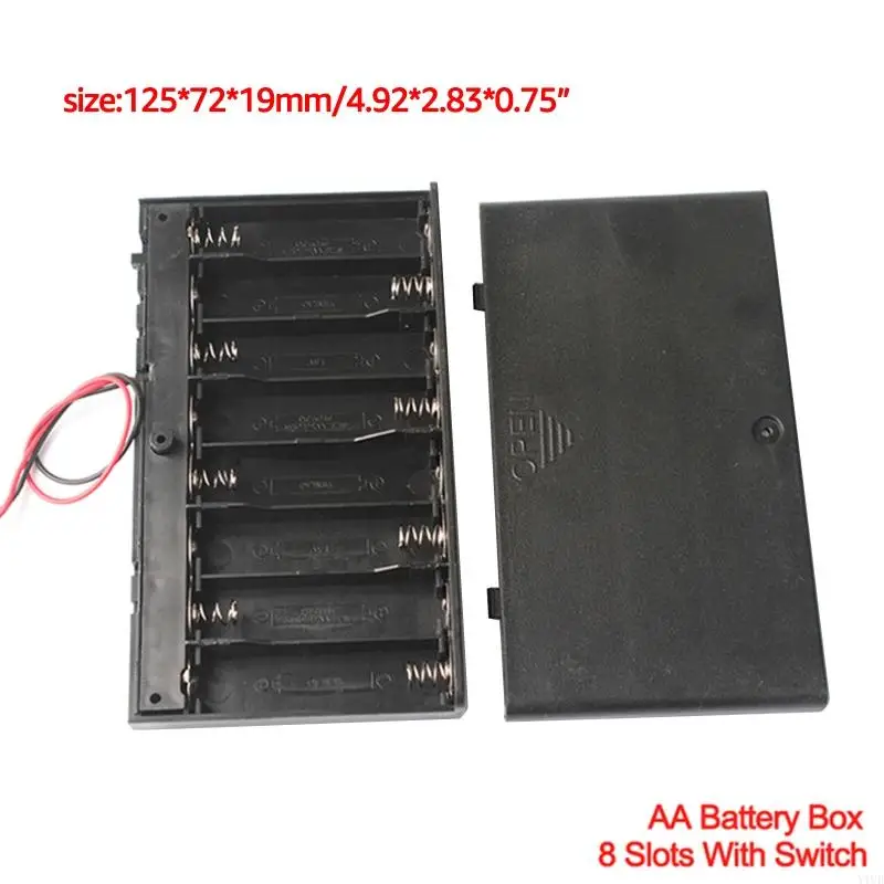 Y1UB Battery for Protection Box 1/2/3/4/6/8 Slots Organizer for Case Container for AA Battery Shockproof Battery Holder