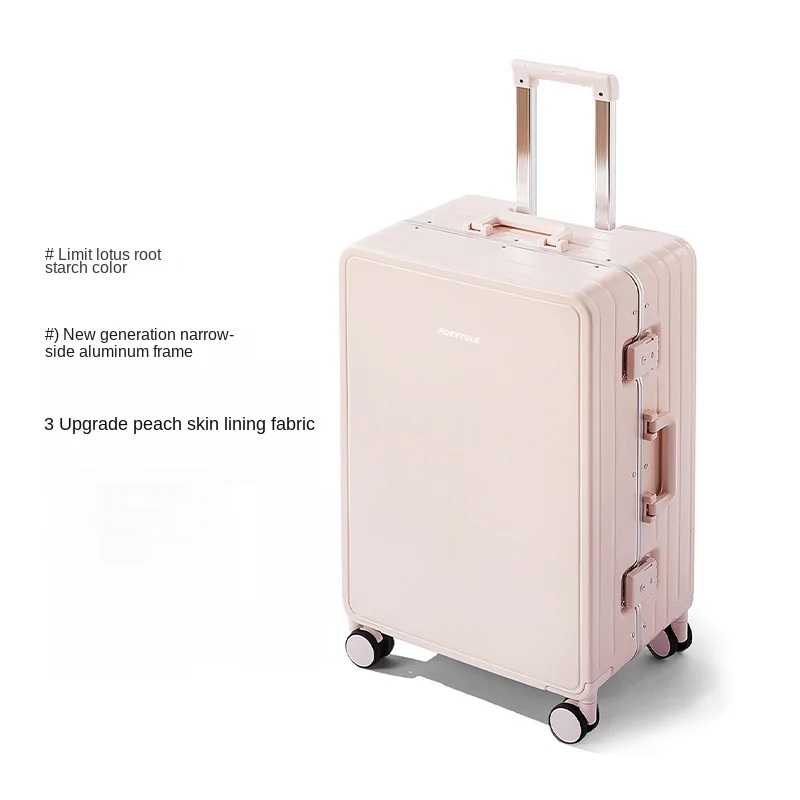 

Aluminum Frame Large Capacity Luggage 2025 New Model Retractable Handle Travel Password Luggage 20-24 inch Cabin Suitcase