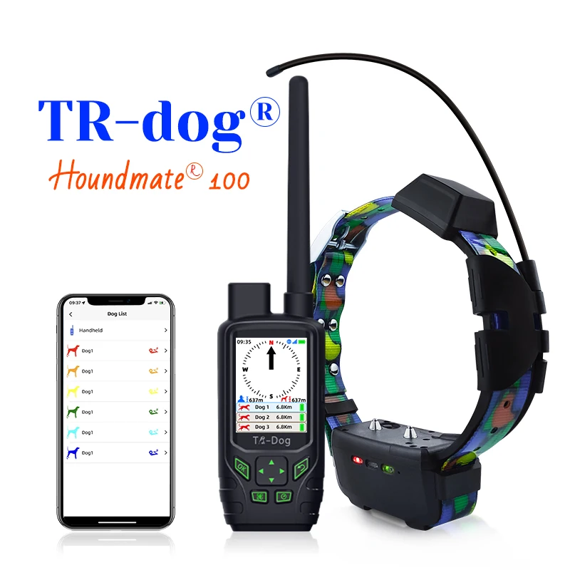 Smart GPS Collar With Training Function Without SIM Radio Data Transmission Pet Tracker With Mobile APP Hunting Edition