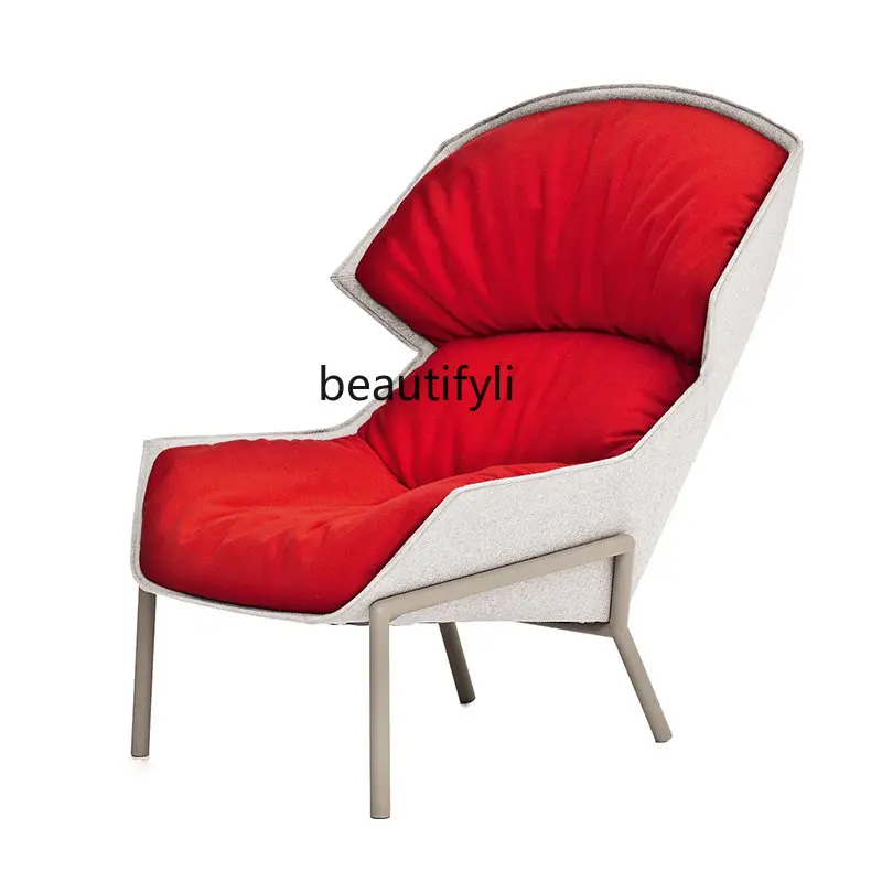 

yj Armchair Simple Textile Modern Fabric Single Leisure Sofa Chair