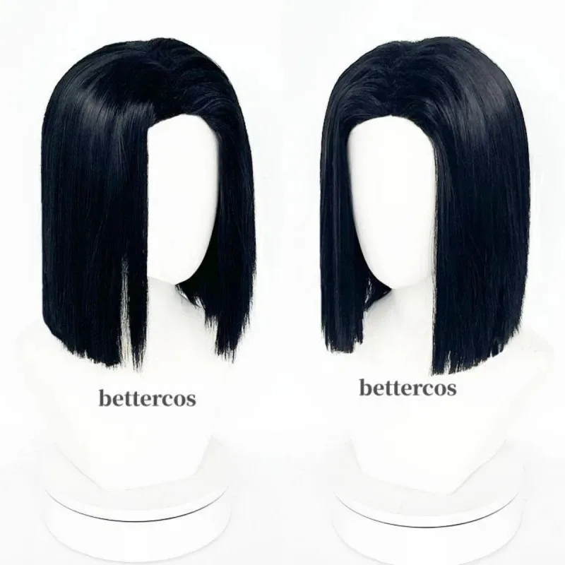 Aa69Anime Ubuyashiki Kagaya 블랙 중간 내열성 헤어 코스프레 의상 가발