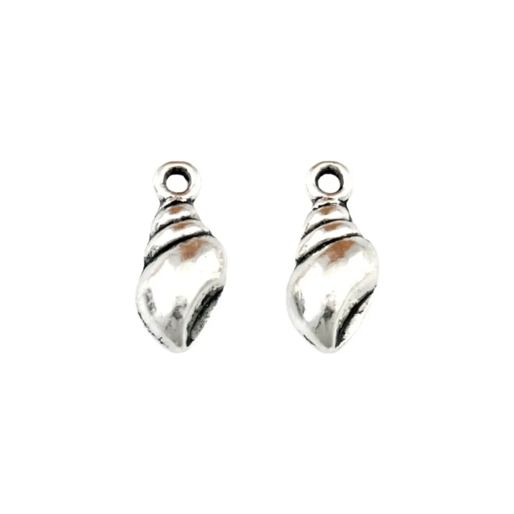 35Pcs Alloy Conch Charm Pendants For Jewelry Making Bracelet Necklace Findings  6.5x16mm  A-187