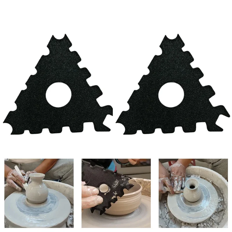 Ceramic Sculpting Tools 2 Pc Pottery Ribs Edge Shaper PLAs For Mug Bowl Plate Profiles Consistent Curves Beginner Experts Studio