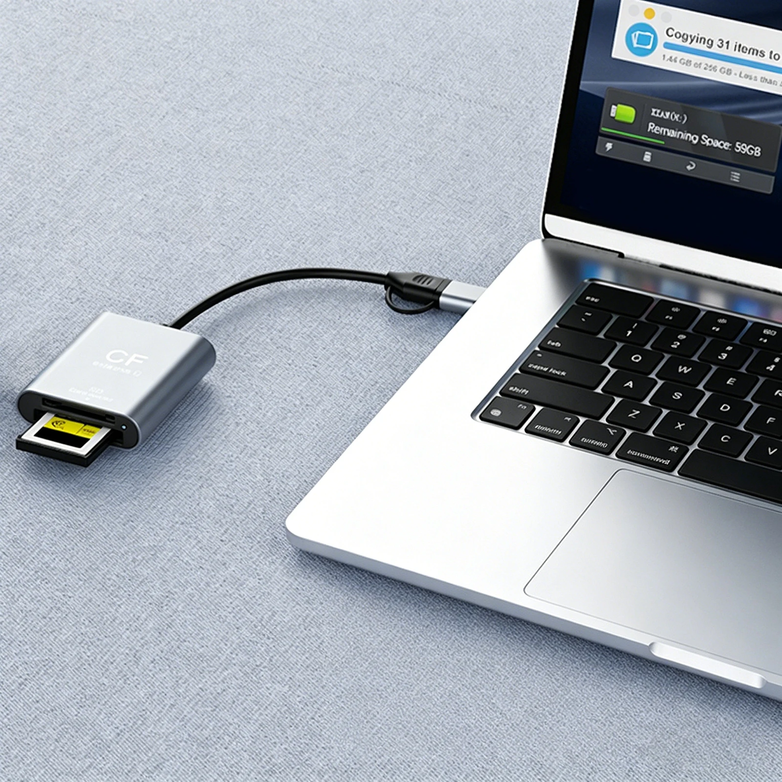 CFexpress Type B Card Reader Plug and Play CFexpress Card Adapter Lightweight Compact Aluminum Alloy for Android Windows OS