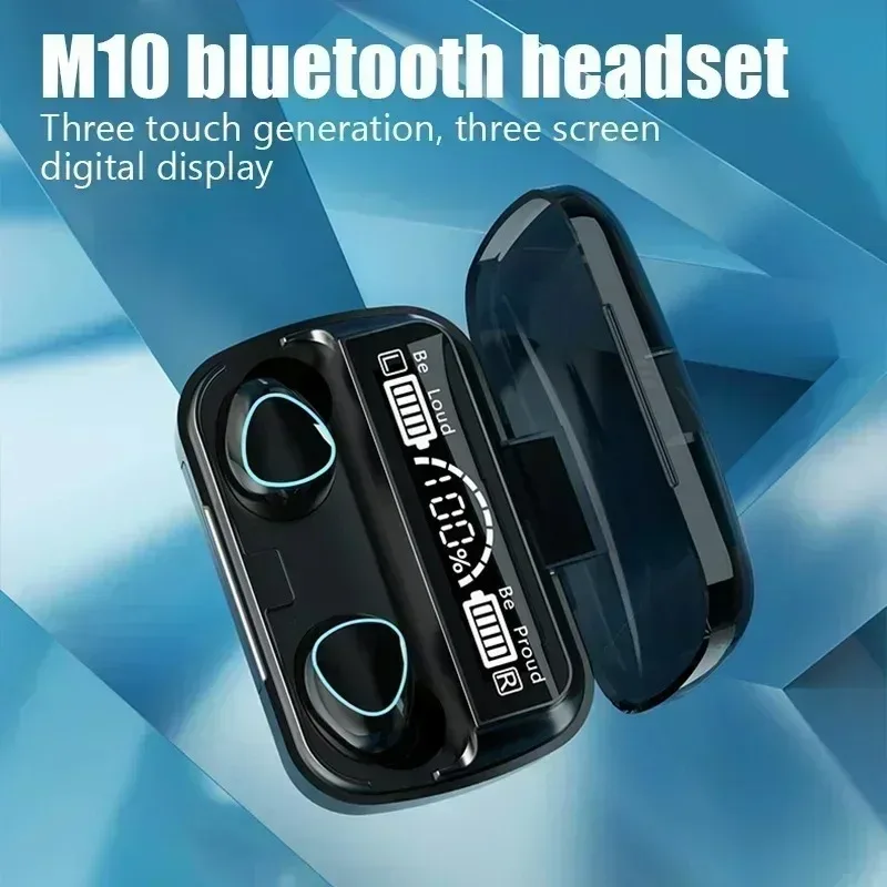M10 Bluetooth Earphones Handfree LED Dispay Headphones Bluetooth  Wireless Earbuds Waterproof Gaming Headset view 3