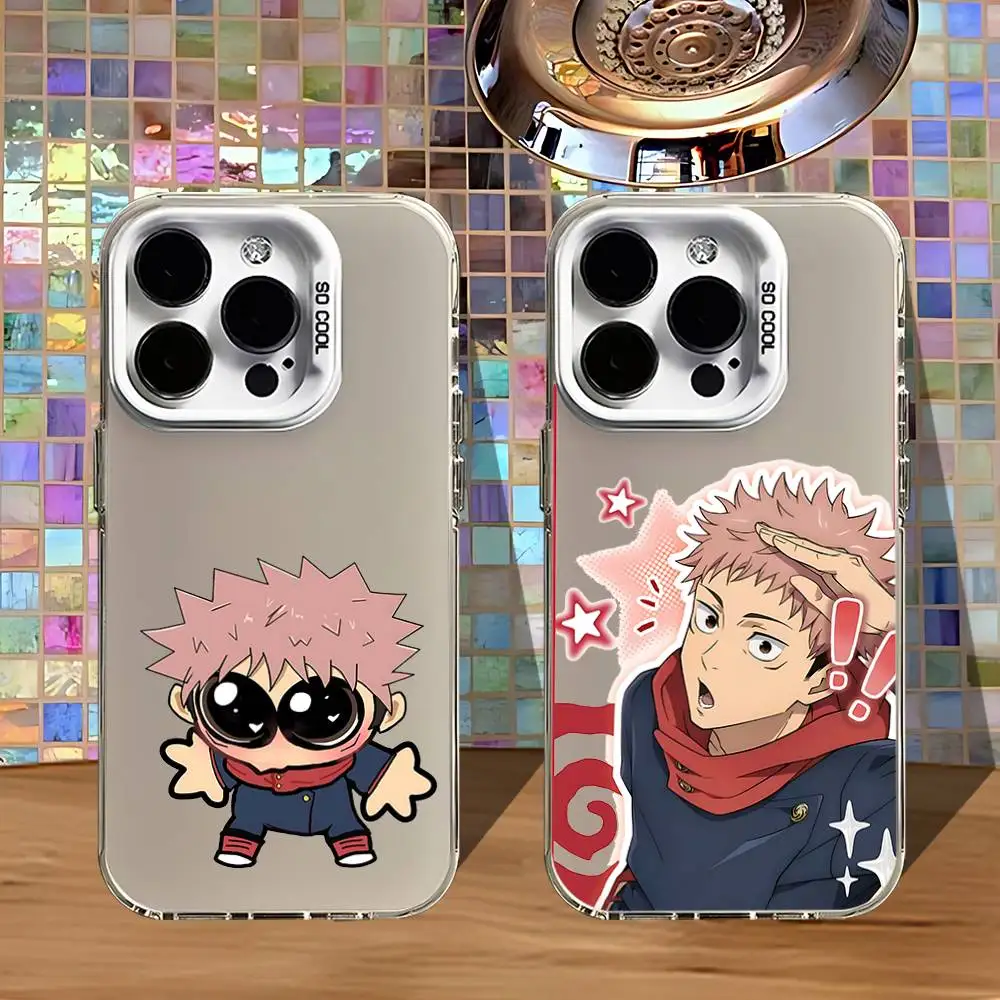 

Yuji Itadori Jujutsu Kaisen Phone Case For iPhone 16,15,14,13,12,11,Pro,XS,Max,Plus,Mini,SE4,E White Matte Shockproof Cover
