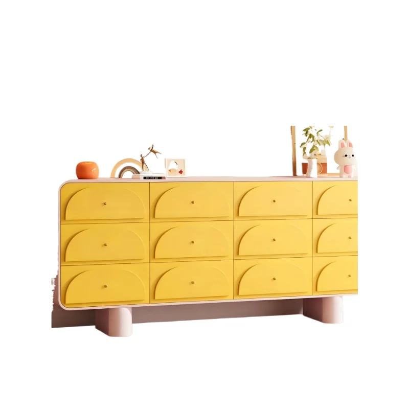 

Dopamine cream wind nine chest cabinet, living room wall locker, bedroom bedside cabinet