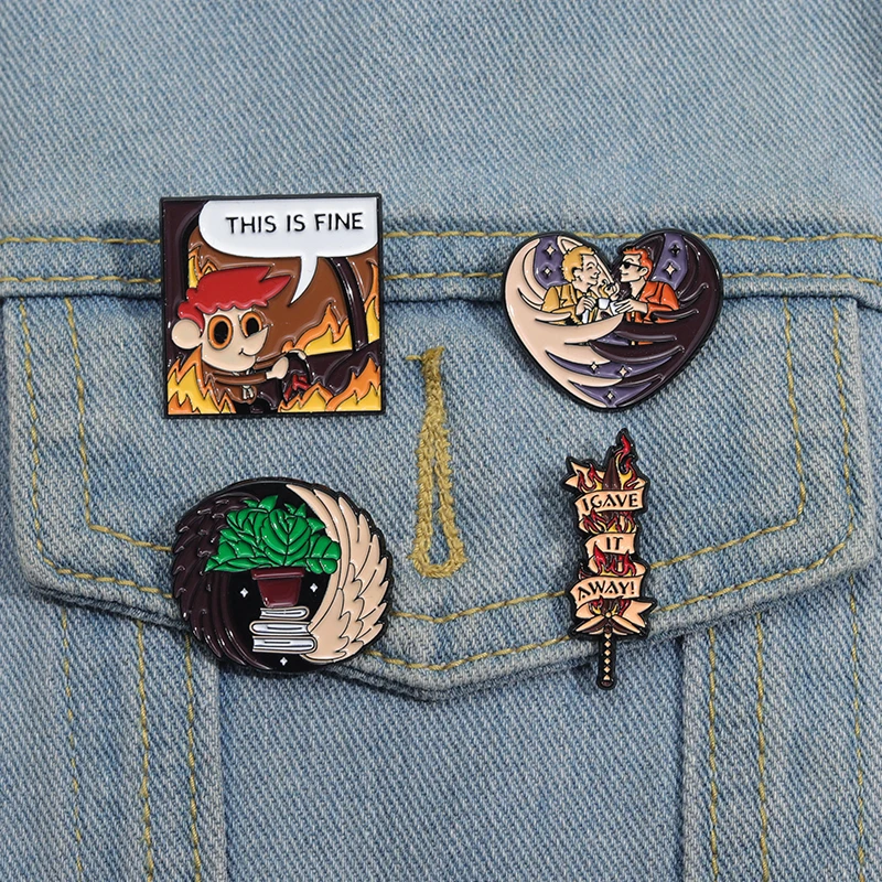 Comedy TV Show Cartoon Enamel Pins Creative Fantasy Movie Character Lapel Badge Clothes Accessories Metal Brooches Jewelry Gift