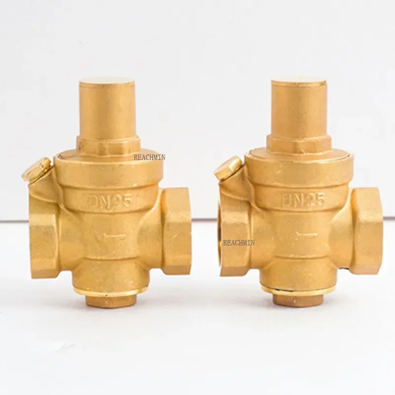 

DN15 DN20 DN25 Brass Water Pressure Reducing Valves Regulator Mayitr Adjustable Relief with Gauge