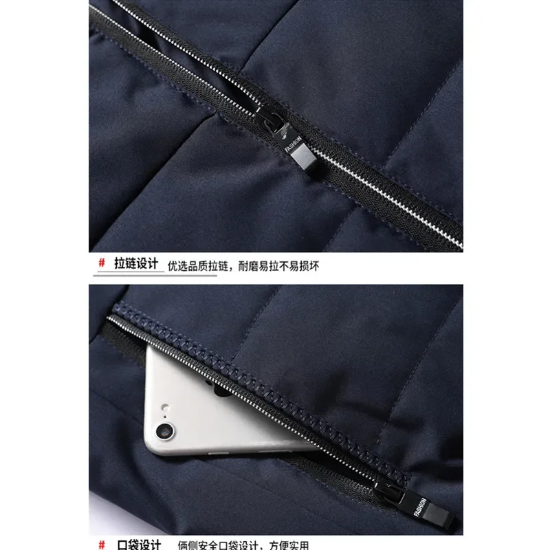 سترة قطن سميكة دافئة موضة عادية هدية للأب الزوج ملابس رجالية عالية الجودة الساخن Casacos De Inverno Masculino