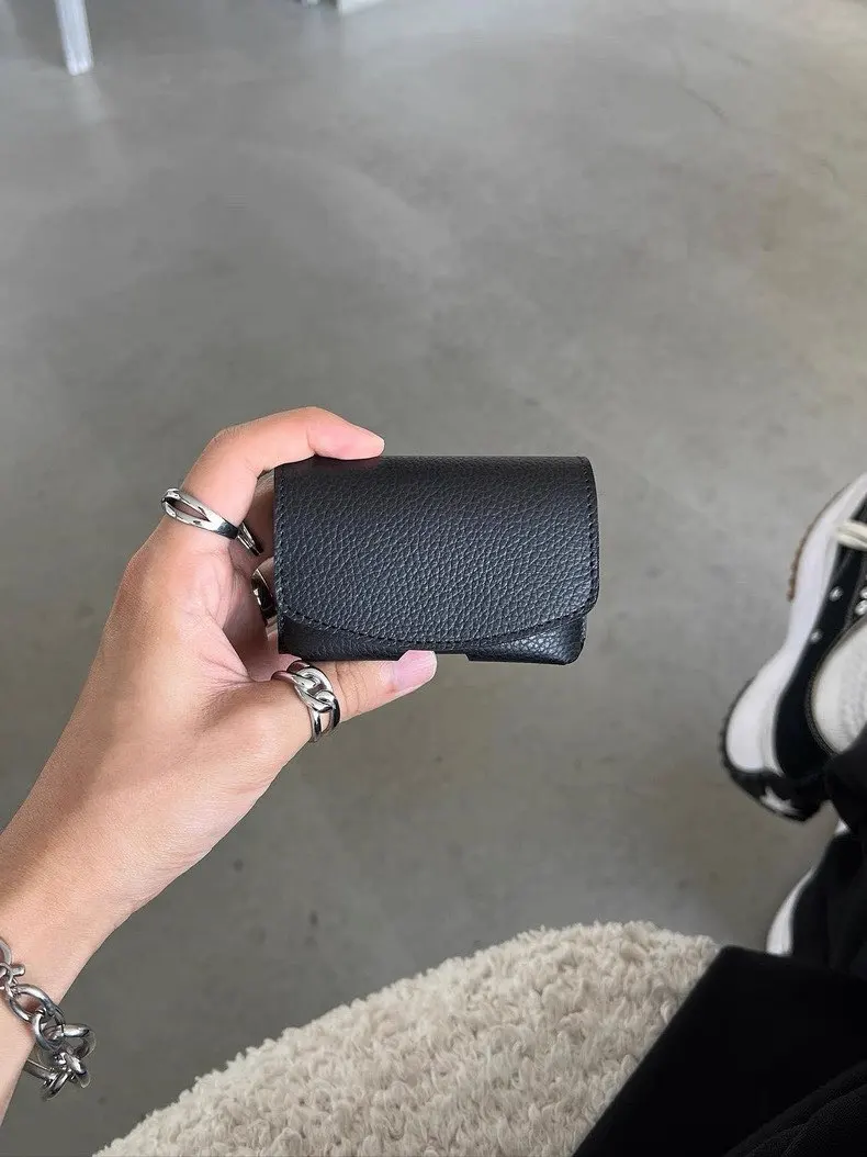 

Маленький кожаный кошелек Sle Maison Sbond из натуральной воловьей кожи, простой кошелек для монет и карт для мужчин и женщин