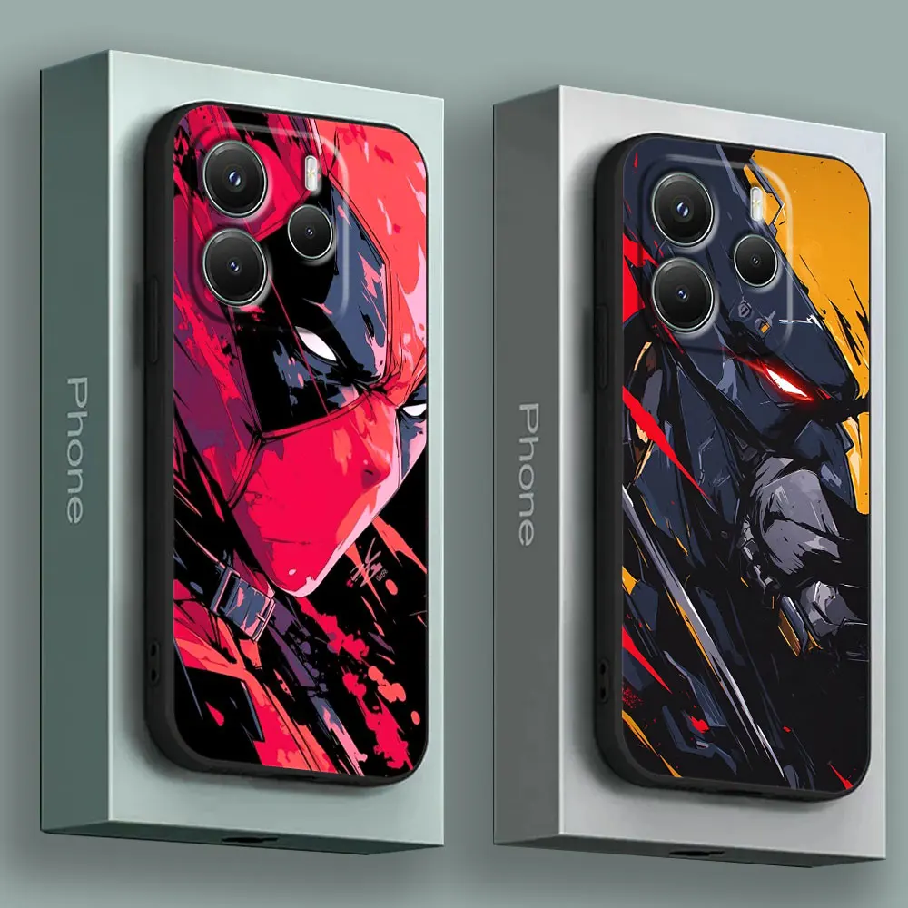 

Deadpool Wolverine Head Phone Case for Xiaomi Redmi 14C 12C 10C 13C 4G Redmi Note 14 13 12 11 10 Pro Plus 12S 11S 9S Soft Cover