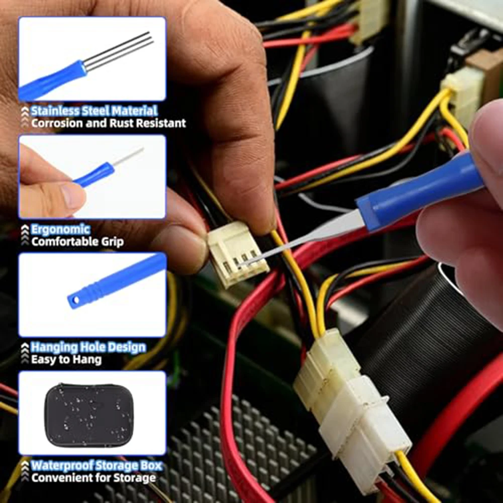 

36-компонентный инструмент для снятия штифтов, автомобильный инструмент для снятия штифтов, инструмент для удаления клемм для разборки жгутов кабелей, соединительные клеммы