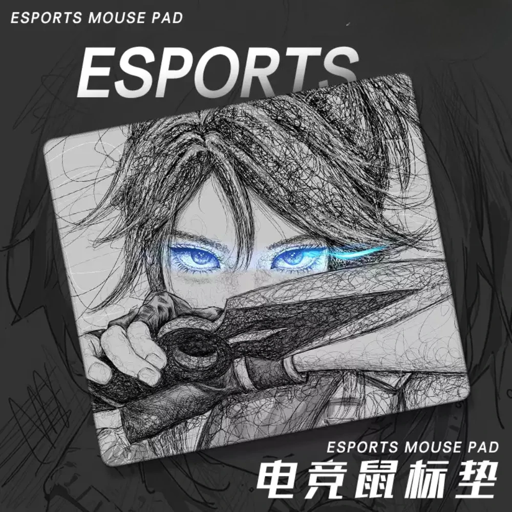 Anime Mouse Pad Customized  Rubber Esports Anti-skid Mat Desktop Gaming Trendy Waterproof Pads Mechanical Keyboard Accessories