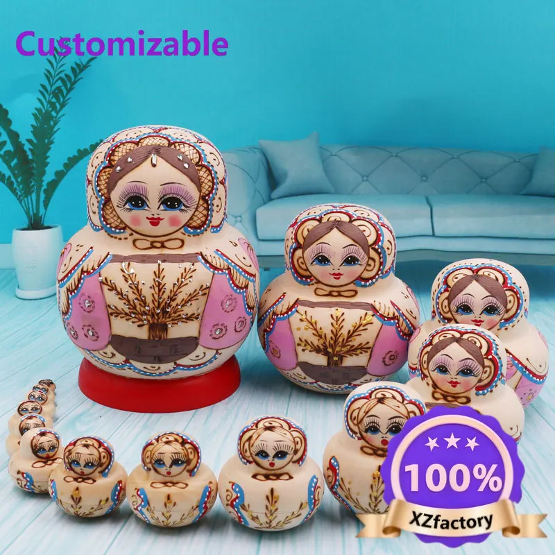 Factory Direct 2026 Top RatedMatryoshka belly 15 layers branded doll manufacturers wholesale creative solid wood