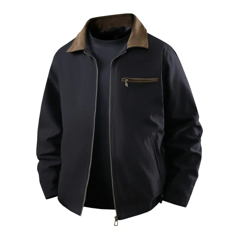 Nouveau lâche simplicité hommes manteau printemps automne mode exercice solide revers veste extérieur confort décontracté polyvalent hauts hommes