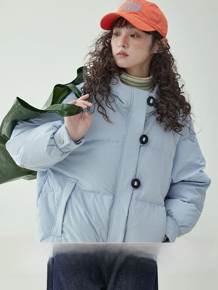 

North Island AMUU Original Korean Sle Color ort Hooded White Du down Jaet Women's Winter Warm Outerwear