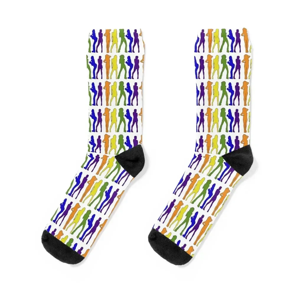 

Rainbow girl power Socks kids professional running hip hop Socks Women Men's