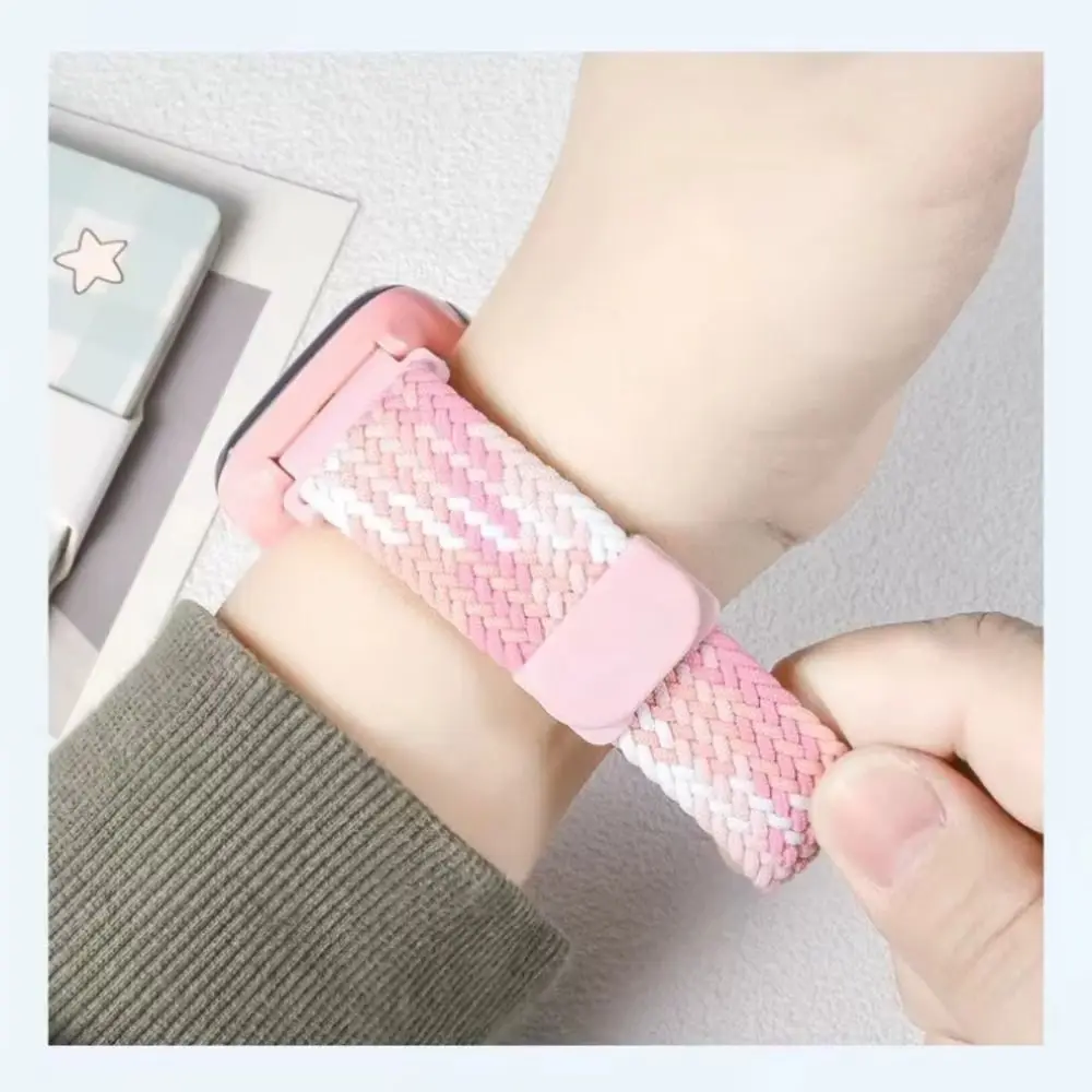 Adjustable Fit Braided Watch Band Elastic Watch Strap Replacement Watch Band for Kids Xiaomi & Mitu R Smart Watches