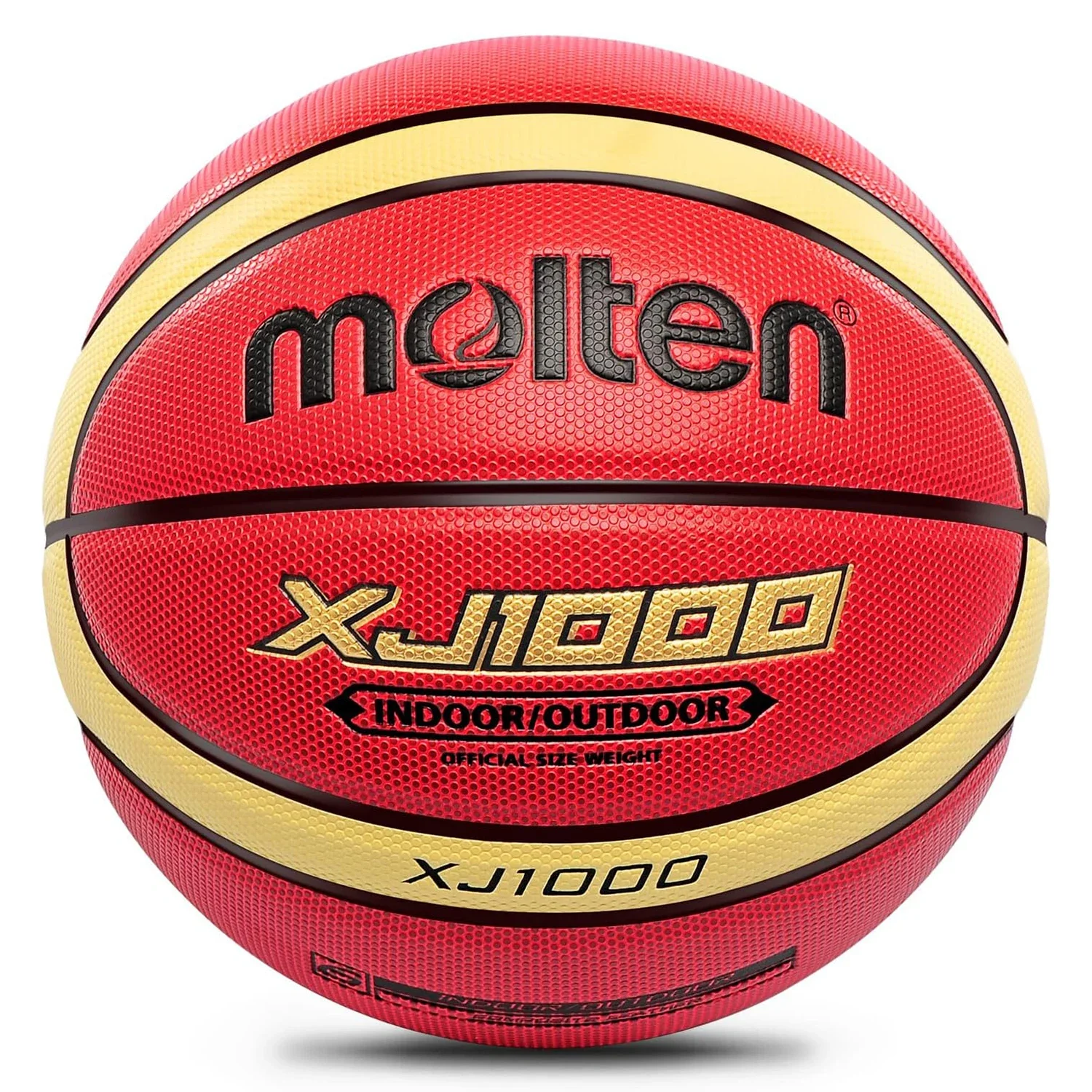 Molten Basketball XJ1000 Größe 6, 7, Indoor/Outdoor-Training, verschleißfester Basketball aus PU-Leder