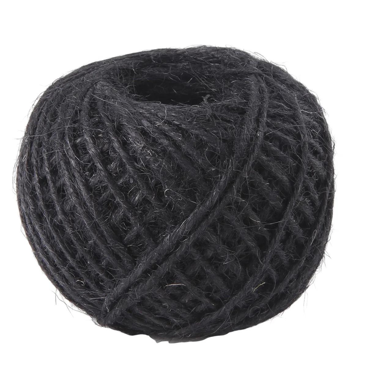 定性 50 メートルストリングジュートロープ工芸品スクラップブッキングガーデニング用 - ブラック