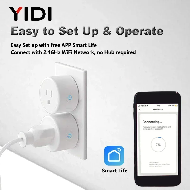 UK EU US Wifi Smart Socket Plug Electric Wall Gsm Power Socket Outlet APP Remote Voice Control Tuya Smart Life Alexa Google Home