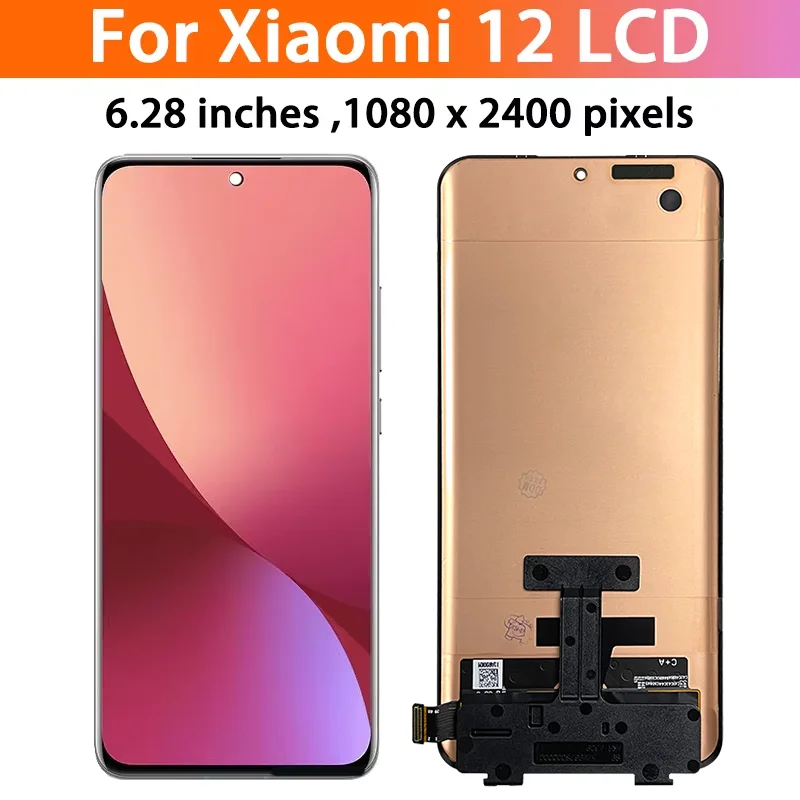 Xiaomi 12 12X 2201123G iรงin AMOLED LCD ekran paneli cam dokunmatik ekran Digitizer iรงin Xiaomi mi 12 12X 2112123AC ekran