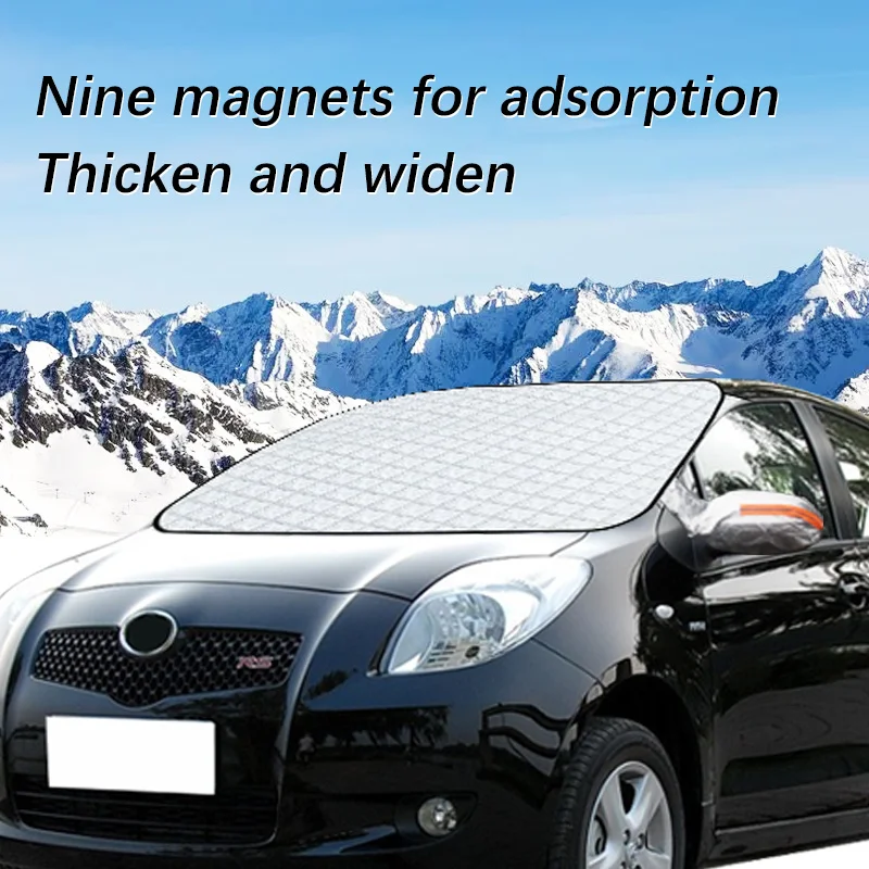 

Magnetic Car Windshield Snow Cover Winter Ice-Frost Guard Sun Shade Protector For Toyota Yaris 2014-2022 Exterior Accessories