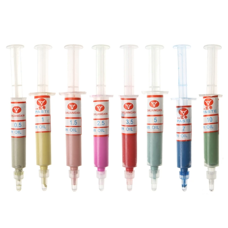 8-teiliges Diamant-Polier-Läpppasten-Verbundspritzen-Set, 0,5–10 Mikron