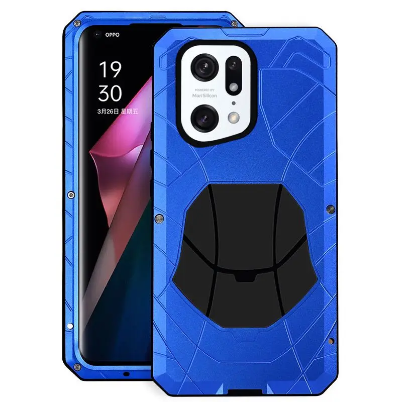 For Oppo Find X5 Pro Shockproof Metal Bumper Case Strong Aluminum Frame Cover for Oppo Find X3 Pro Camera Lens Protection Fundas