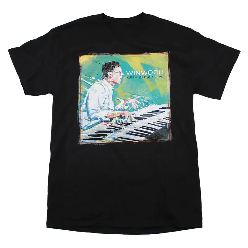 

Vtg Steve Winwood Live In Concert Cotton Black Full Size T Shirt