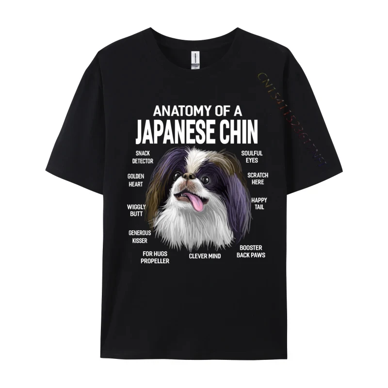 

Top T-Shirts Anatomy Of A Japanese Chin Dog Funny Personalized Cotton Fabric Tops Tees Normal Sweatshirts