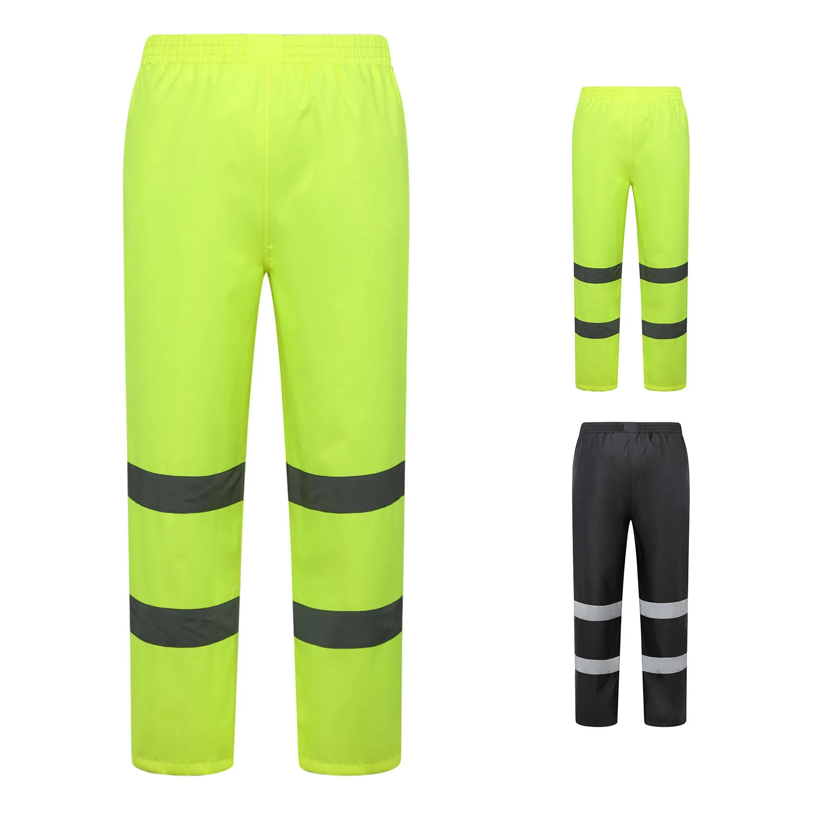 Reflective Fluorescent Pants Safety Striped Waterproof Windproof Sweatpants Trousers Long Cycling Hiking Trip Sport Sweat Pants