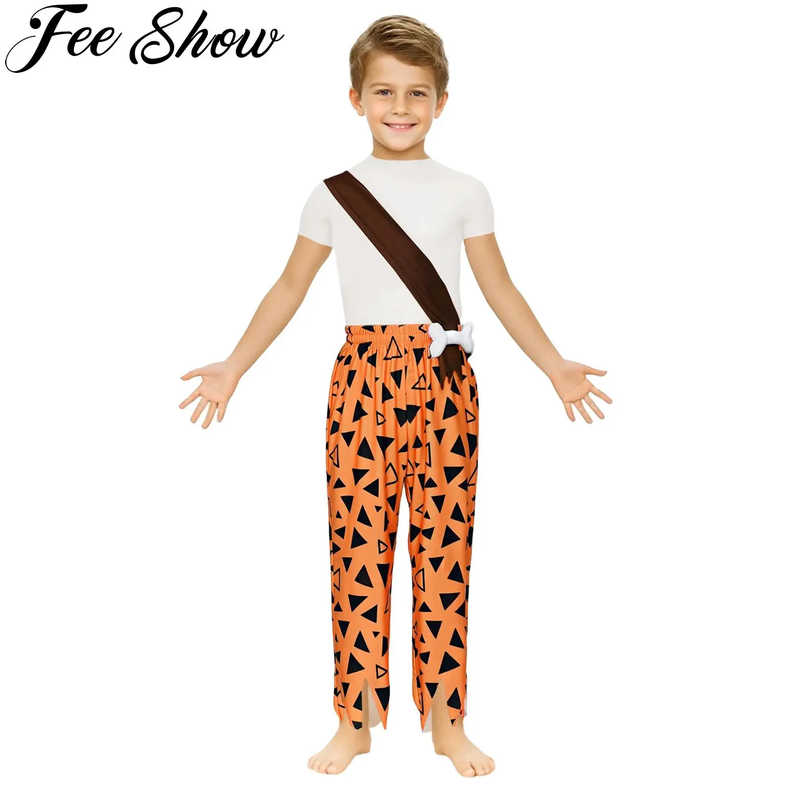 criancas-homem-das-cavernas-traje-festa-de-halloween-tribo-primitivo-historico-pedra-idade-calcas-cintura-elastica-3d-osso-irregular-hem-calcas