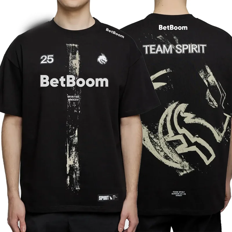 2025 دونك جيرسي تي شيرت 2025 جديد CS2 Esports CSGO Spirit Team المنافسة المهنية التدريب تيز المتضخم ألعاب المشجعين القمم