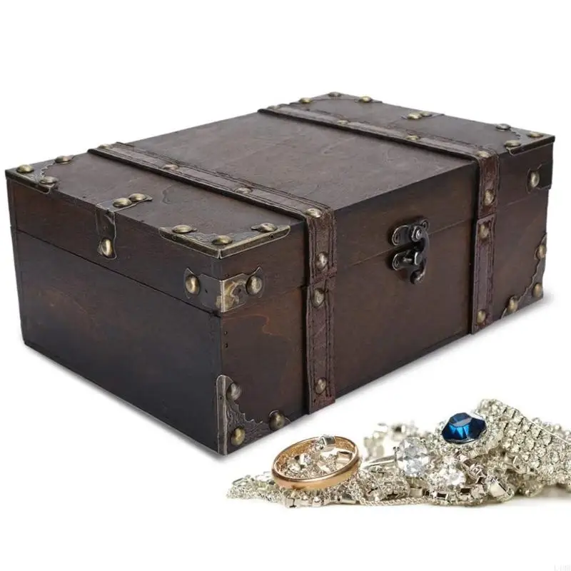 L4MB Jewelry Box Antique Decorative Derain Trunk