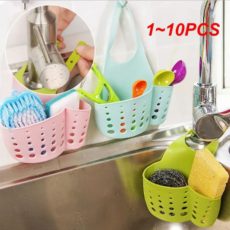 1PCS Sink hanging drain basket storage hanging basket storage rack drain rack adjustable snap- soap sponge rack kitchen