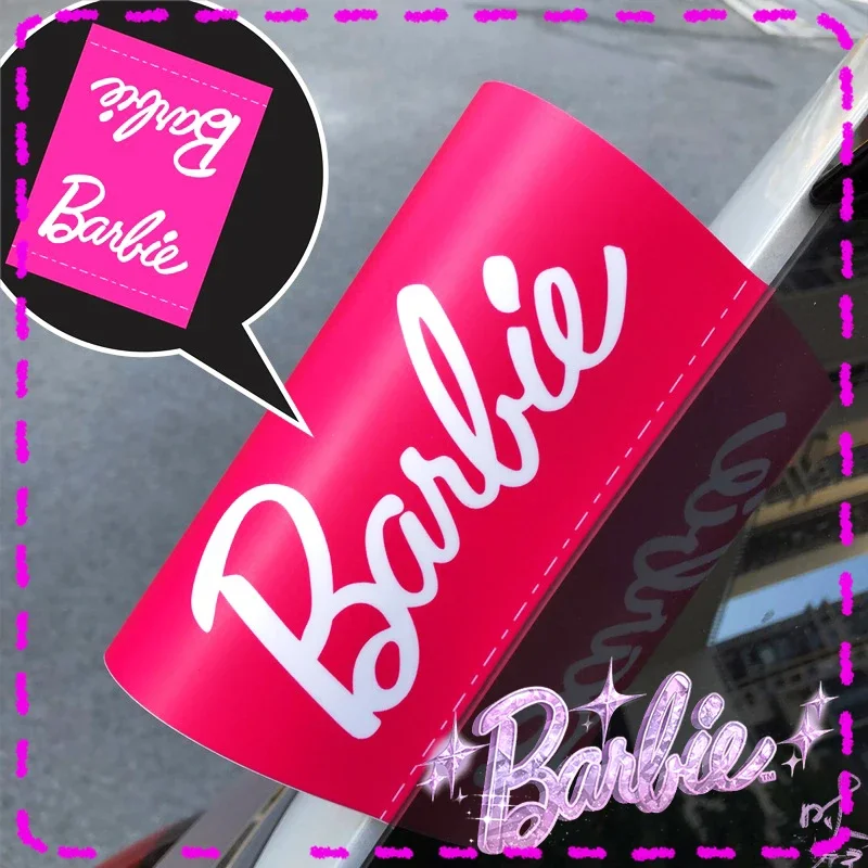 Barbie Car Wash Label Kawaii Trendy Movie Decoration Car Sticker Waterproof Y2K Style Fashion Ornaments Cute Girls Gift Lovely