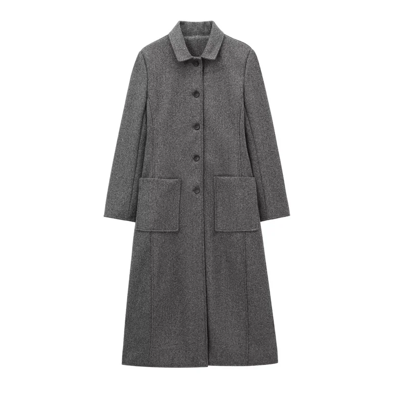 

Women's coat 2024 new commuter wool blend tweed coat Slim and versatile in autumn and winter